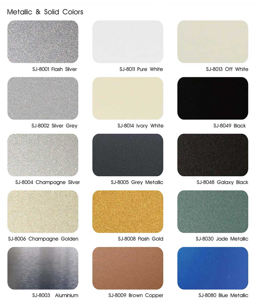 Acp Colour Chart