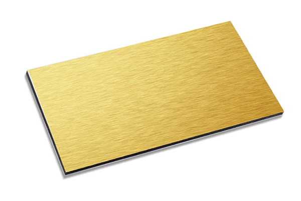 Brushed Golden Aluminum Composite Panel