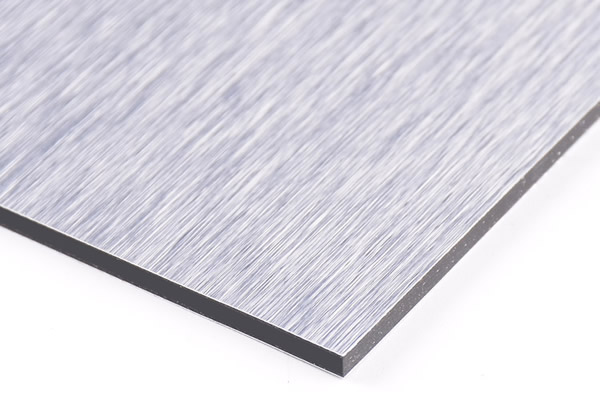 Brushed Silver Aluminum Composite Panel