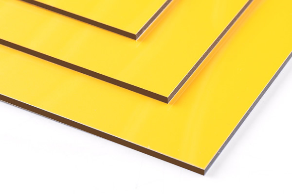 SJ-8831 Glossy Yellow Aluminum Composite Panel